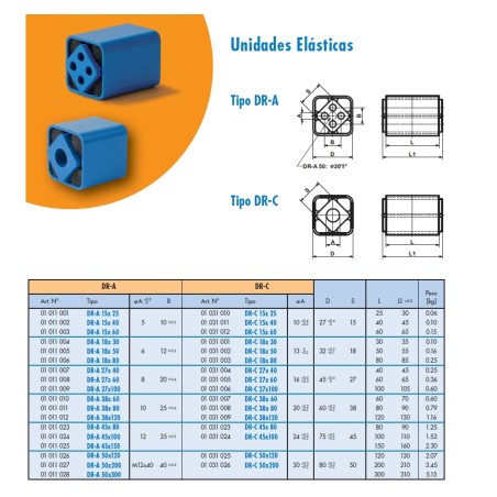 Unidad elastica Rosta modelo DR-C 27x60