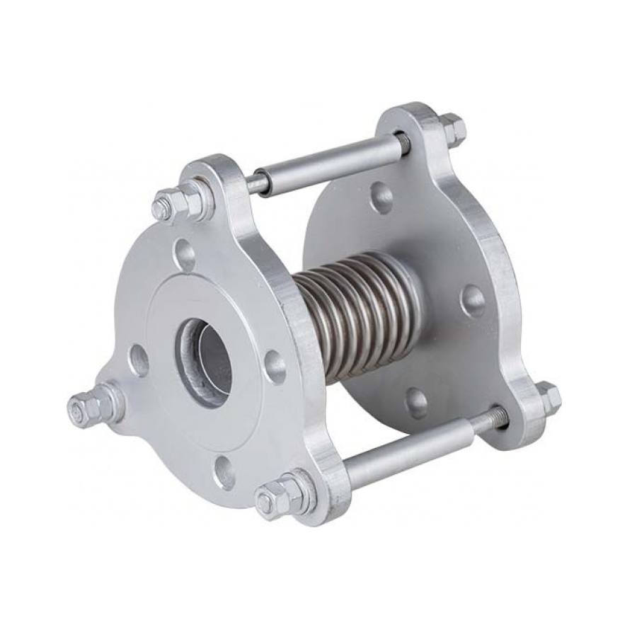 Junta de expansion metalica con camisa interior con bridas DN-40 1-1/2" PN-16