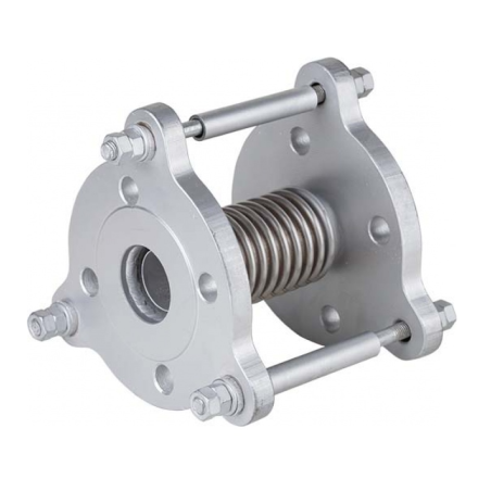 Junta de expansion metalica con camisa interior con bridas DN-40 1-1/2" PN-16