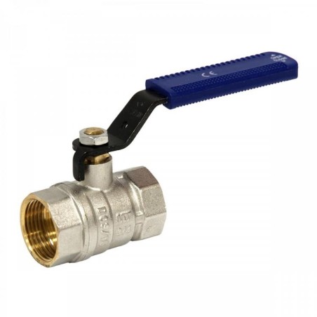 Valvula de esfera laton niquelado con rosca 1/2" PN-25