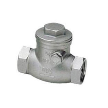 Valvula de retención a clapeta oscilante a/inox. A-316 con rosca 1" PN-16