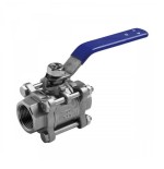 Valvula de esfera 3 piezas paso total a/inox. A-316 con rosca 1-1/2" PN-63