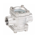 Mirilla de turbulencia doble cristal a/inox. A-316 con rosca 1-1/4" PN-16