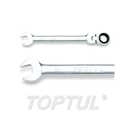 Llave combinada con carraca articulada Toptul 10 mm. AOAH1010
