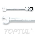 Llave combinada con carraca articulada Toptul 15 mm. AOAH1515