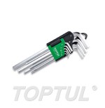 Juego de llaves allen cortas Toptul 9 piezas (1,5-10 mm.)  GAAL0910