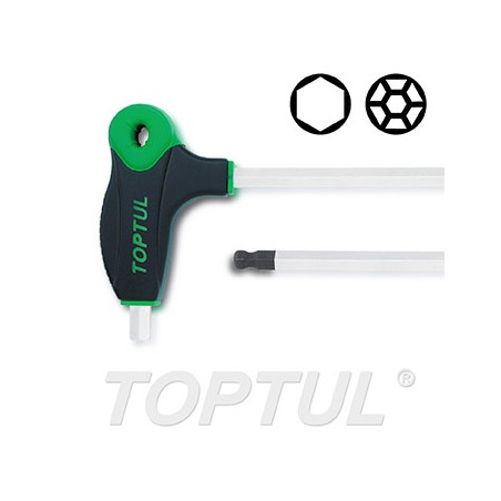Llave allen acodada mango en T con bola Toptul 5 mm. AGCD0520
