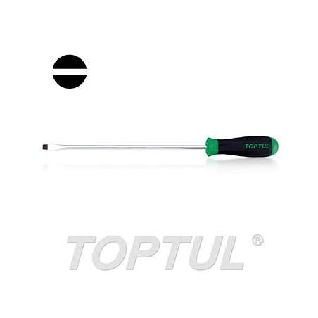Destornillador punta plana largo Toptul 0,8x4x400 mm. FACB0440