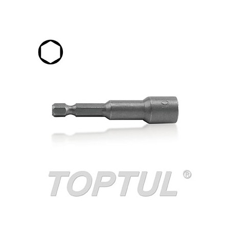 Adaptador con vaso magnetico 1/4" Toptul 6 mm. BEAA0806