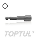 Adaptador con vaso magnetico 1/4" Toptul 6 mm. BEAA0806
