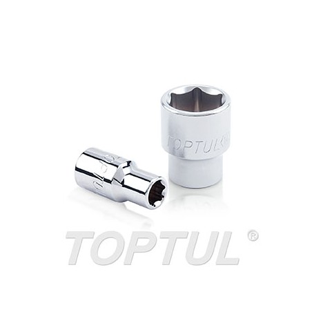 Llave de vaso corto 1/4" 6 caras Toptul 10 mm. BAEA0810