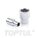 Llave de vaso corto 1/4" 6 caras Toptul 10 mm. BAEA0810