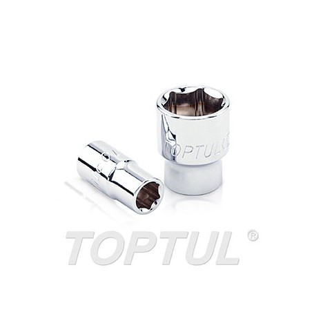 Llave de vaso corto 1/4" 6 caras Toptul 3/16''x25 mm. BBEA0806