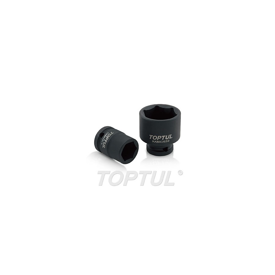 Llave de vaso de impacto corta 6 caras 1/2" Toptul 9 mm. KABA1609