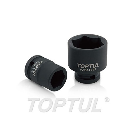 Llave de vaso de impacto corta 6 caras 1/2" Toptul 13 mm. KABA1613