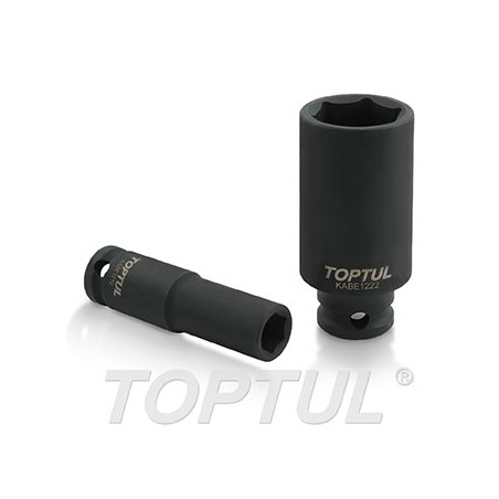 Llave de vaso de impacto larga 6 caras 1/2" Toptul 28 mm. KABE1628