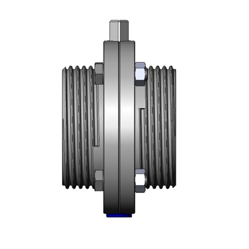 Valvula de mariposa A480 DIN macho-macho Inoxpa A-304L DN-25 VMQ FDA (silicona) sin maneta