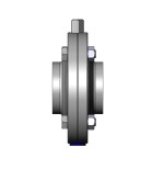 Valvula de mariposa A480 DIN soldar-soldar Inoxpa A-304L DN-80 VMQ FDA (silicona) sin maneta