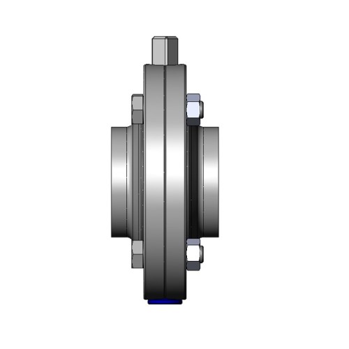 Valvula de mariposa A480 DIN soldar-soldar Inoxpa A-304L DN-100 VMQ FDA (silicona) sin maneta
