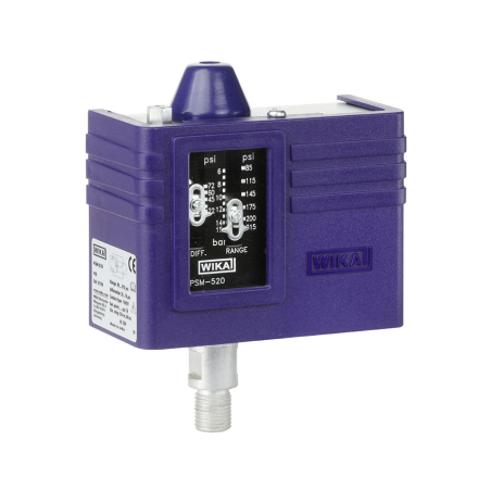 Presostato Wika PSM-520 6...15 bar diferencial ajustable IP-30 G 1/4" B macho codigo 14269090