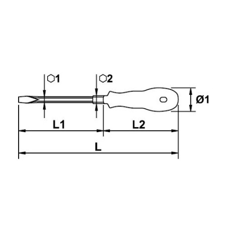 Destornillador mecanico varilla hehagonal Ega Master 15/32" x 0,032" x 4" Mastertork codigo 55344