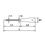 Destornillador mecanico varilla hehagonal Ega Master 15/32" x 0,032" x 4" Mastertork codigo 55344
