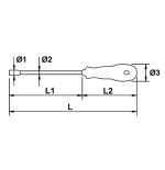 Destornillador de vaso Ega Master 25/64" x 7" Mastertork codigo 55380