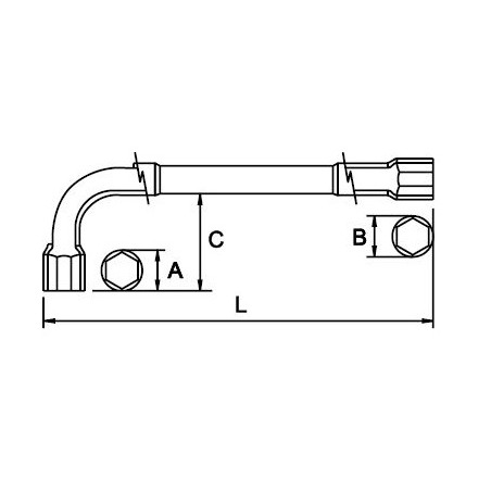 Llave pipa abierta 6x6 Ega Master 27 mm. Titacrom® codigo 61191