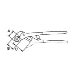 Tenaza de canal Ega Master 7" Auto grip efecto muelle codigo 62706