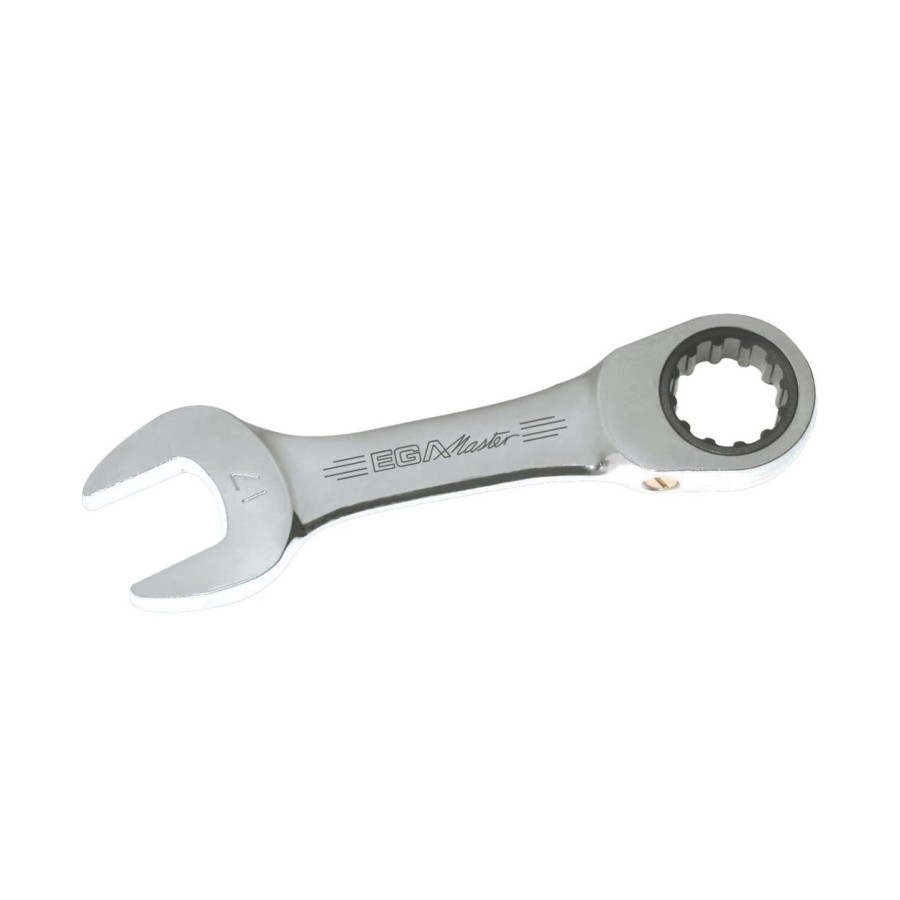 Llave combinada de carraca serie corta Mastergear Ega Master 12 mm. cromado pulido espejo codigo 62714