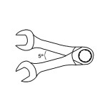 Llave combinada de carraca serie corta Mastergear Ega Master 12 mm. cromado pulido espejo codigo 62714