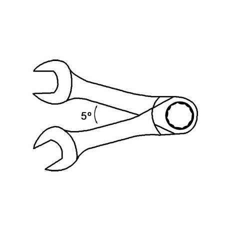 Llave combinada de carraca serie corta Mastergear Ega Master 7/16" cromado pulido espejo codigo 62724