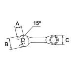 Llave combinada de carraca serie corta Mastergear Ega Master 7/16" cromado pulido espejo codigo 62724