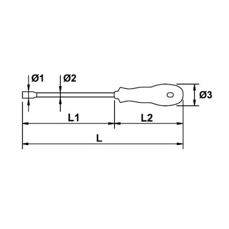 Destornillador de vaso Ega Master 6 x 160 mm. Mastertork codigo 66513