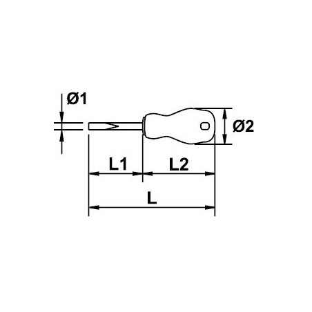 Destornillador carrocero Ega Master 5,5 x 25 Rotork codigo 66937