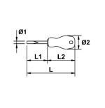 Destornillador carrocero Ega Master 5,5 x 25 Rotork codigo 66937