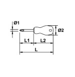 Destornillador carrocero Ega Master Pozidriv PZ-2 Rotork codigo 66939