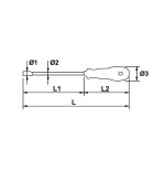 Destornillador de vaso Ega Master 4 x 150 mm. Mastertork 1000 V. codigo 74698