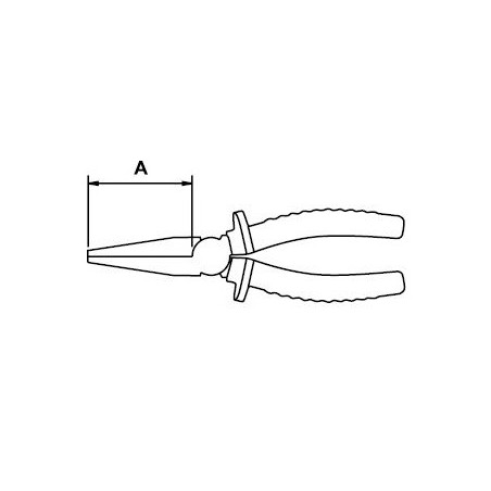 Alicate boca plana Ega Master 160 mm. Titacrom® Bimat 1000 V. codigo 76589