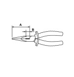 Alicate telefonista boca curva Ega Master 200 mm. Titacrom® Bimat 1000 V. codigo 76594