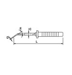 Alicate telefonista boca curva Ega Master 200 mm. Titacrom® Bimat 1000 V. codigo 76594