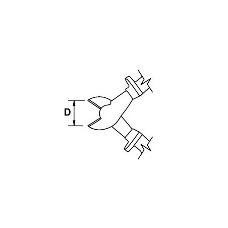 Alicate corte diagonal reforzado Ega Master 200 mm. Titacrom® Bimat 1000 V. codigo 76598