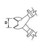 Alicate corte diagonal reforzado Ega Master 200 mm. Titacrom® Bimat 1000 V. codigo 76598