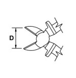 Alicate corte diagonal Ega Master 190 mm. Mastercut Titacrom® Bimat 1000 V. codigo 76617