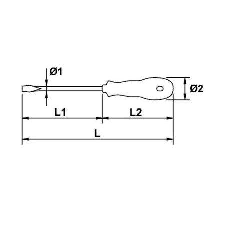 Destornillador mecanico Ega Master 3 x 80 mm. Mastertork codigo 66400