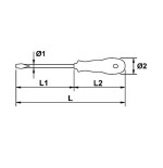 Destornillador mecanico Ega Master 3 x 80 mm. Mastertork codigo 66400