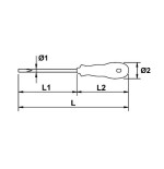 Destornillador electricista Ega Master 8 x 175 mm. Mastertork codigo 66427