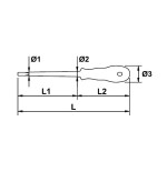 Destornillador electricista Ega Master 3 x 100 mm. Mastertork 1000 V. codigo 76621