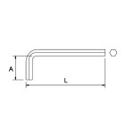 Llave hexagonal Ega Master 1/16" serie larga Ega codigo 68900