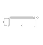 Llave hexagonal de bola Ega Master 9/64" serie larga Ega codigo 68919